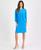 颜色: Azure, Le Suit | Women's Crepe Open Front Jacket & Crewneck Sheath Dress Suit Set, Regular & Petite