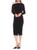 ALEXIA ADMOR | Leena Draped One Shoulder Midi Dress, 颜色BLACK