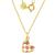 颜色: Pink, Macy's | Enamel Heart Checkerboard Pattern Pendant Necklace in 14k Gold-Plated Sterling Silver, 13" + 2" extender