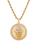 颜色: GOLD, Anthony Jacobs | ​Simulated Diamond Basketball Pendant Necklace