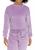 color Regal Orchid, Love, Fire | Junior's Drop Shoulder Velour Pullover