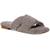 商品Steve Madden | Steve Madden Womens Seek Faux Fur Square Toe Slide Slippers颜色Grey