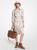 商品第1个颜色BONE, Michael Kors | Logo Print Satin Ciré Trench Coat