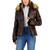 商品SAM. | Women's Allie Faux-Fur-Trim Hooded Down Puffer Coat颜色Chocolate/natural