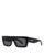 商品Celine | Women's Monochroms Rectangular Sunglasses, 57mm颜色Black/Gray
