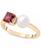 颜色: Rhodolite, Audrey by Aurate | Cultured Freshwater Pearl (5mm) & Rhodolite (5/8 ct. t.w.) Two Stone Ring in Gold Vermeil,  (Also in Lab-Grown Emerald, Lab-Grown Sapphire & Lab-Grown White Sapphire), Exclusively at Macy's