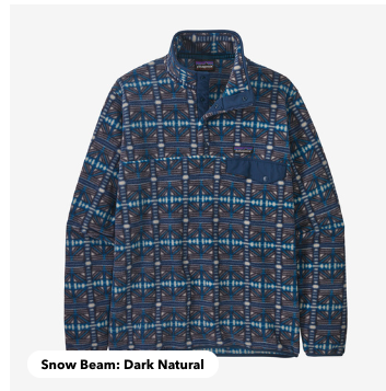 颜色: Snow Beam: Dark Natural, Patagonia | 男士Synchilla® Snap-T® 抓绒套头衫 | Men's Lightweight Synchilla® Snap-T® Fleece Pullover