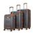 颜色: Gray, V19.69 Italia | Vintage-Like 3 Piece Expandable Retro Luggage Set