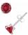 颜色: Ruby, Macy's | Gemstone Stud Earrings in 10k White Gold