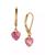 颜色: Pink, 2028 | Crystal Heart Drop Earrings