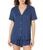 Eberjey | Gisele Rib Relaxed Short Pj Set, 颜色Navy