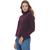 商品Calvin Klein | Women's Cable Knit Sleeve Sweater颜色Aubergine