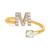 商品第13个颜色M, Giani Bernini | Cubic Zirconia Initial Wrap Ring in 18k Gold-Plated Sterling Silver, Created for Macy's