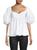 color WHITE, CAROLINE CONSTAS | Leigh Puff-Sleeve Top