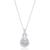 商品MAX + STONE | 14K White Gold 7mm Round Gemstone Solitary Infinity Knot Pendant, 18 inch Cable Chain颜色created white sapphire