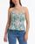 颜色: ocean tropical print, Bebe | BEBE Women's Sequin Chiffon Cross Neck Blouse