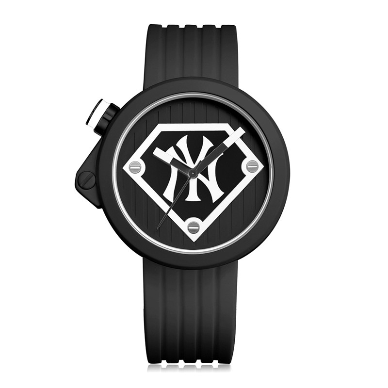 商品MLB | MLB美职棒 纽约街头嘻哈 时尚潮流硅胶情侣石英手表SD016颜色黑色