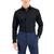 商品Alfani | Men's Slim Fit 2-Way Stretch Formal Convertible-Cuff Dress Shirt, Created for Macy's颜色Deep Black