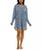 颜色: Crystal Bu, Roudelain | Women's Cozy Luxe Henley Sleep Dress