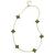 商品Savvy Cie Jewels | 18K Gold Vermeil Greeb Agate Flower Choker颜色green
