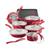 颜色: Red Shimmer, Rachael Ray | Create Delicious Aluminum Nonstick Cookware Set, 13 Piece