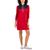 Tommy Hilfiger | Women's Colorblocked Hoodie Dress, 颜色Chili Pepper Multi