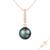 商品第1个颜色Rose Gold, Splendid Pearls | 14K Gold Tahitian Pearl Pendant Necklace Necklace