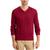 商品Club Room | Men's Drop-Needle V-Neck Cotton Sweater, Created for Macy's颜色Anthem Red