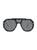 color MATTE BLACK, Fendi | Logo Pilot Mask Sunglasses