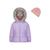 颜色: Lilac, Weathertamer | Toddler Girls Solid with Faux Fur Trim Jacket and Fleece Beanie Set