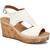 商品Style & Co | Style & Co. Womens Ferann Padded Insole Cork Wedge Sandals颜色White Sm