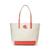 color Natural/Hyannis Port Orange, Ralph Lauren | Canvas Large Goldie Tote