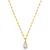 颜色: Yellow, Macy's | Cultured Freshwater Pearl (6 x 8mm) & Enamel Bead Pendant Necklace in 18k Gold-Plated Sterling Silver, 16" + 2" extender