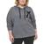 商品Calvin Klein | Plus Size Logo Cotton Hooded Sweatshirt颜色Black Heather/diva Pink