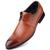 color Brown, Mio Marino | Men's Plain Toe Oxford Shoes