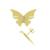 商品Essentials | And Now This Crystal Butterfly  Stud Earring in Silver Plate, Gold Plate or Rose Gold Plate颜色Gold