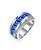 颜色: Blue, Bling Jewelry | Wide Cubic Zirconia Band Ring .925 Sterling Silver