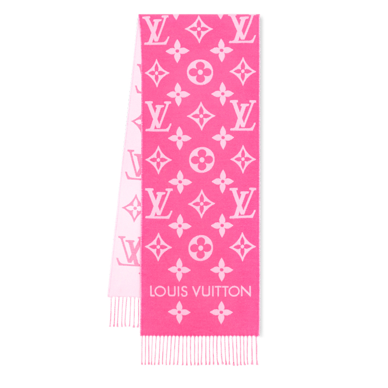 Louis Vuitton | 【预售十天】路易威登 23新款ESSENTIAL女士提花羊毛围巾（两色可选）, 颜色亮粉色