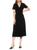 ALEXIA ADMOR | Faux Wrap Fit & Flare Dress, 颜色BLACK