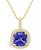 颜色: Gold, Macy's | Tanzanite (2-1/3 Ct. t.w.) and Diamond (1/4 Ct. t.w.) Halo Pendant Necklace