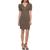 DKNY | DKNY Womens Faux Suede Mini Sheath Dress, 颜色Toffee