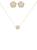 颜色: YELLOW WHITE, JanKuo | Flower 2-Piece 14K Goldplated & Cubic Zirconia Necklace & Earrings Set