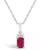 颜色: White Gold, Macy's | Ruby (3/4 Ct. t.w.) and Diamond Accent Pendant Necklace