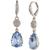 color Blue, Givenchy | Silver-Tone Crystal & Pavé Crystal Double Drop Earrings