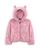 商品The North Face | Unisex Color Blocked Faux Fur Baby Bear Hoodie - Baby颜色Cameo Pink
