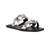 商品Marc Fisher | Marc Fisher Womens Bodil Faux Leather Metallic Slide Sandals颜色Silver LL