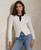 颜色: White, Ralph Lauren | Women's Cable-Knit Cotton Crewneck Cardigan Sweater