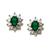 商品第2个颜色Emerald, Macy's | Sapphire (1-1/3 ct. t.w.) and Diamond Accent Stud Earrings in 10k White Gold (Also in Emerald)