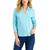 商品Charter Club | Women's Cotton Johnny Collar T-Shirt, Created for Macy's颜色Light Pool Blue