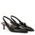 颜色: Black Leather, Franco Sarto | Khloe Pointed Toe Slingback Kitten Heel